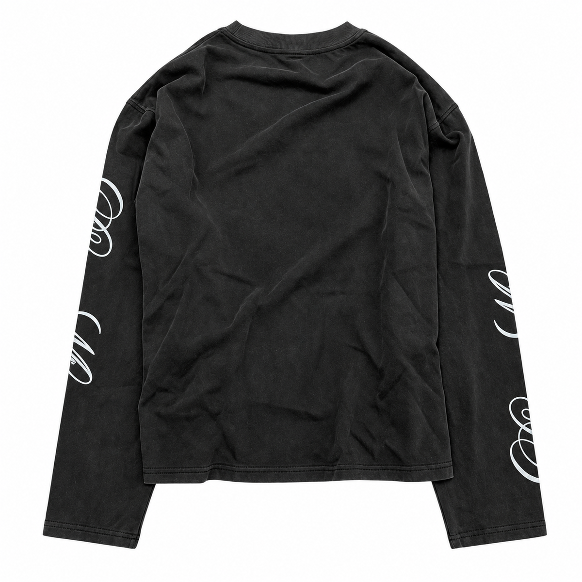 Gun & Lips Script Graphic Vintage Long-Sleeve Tee