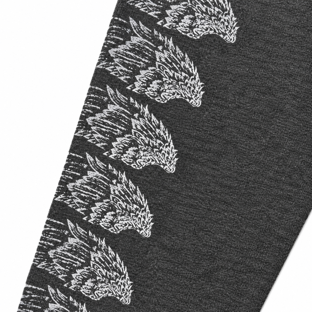 Winged Crest Contrast-Sleeve Vintage Longline Tee