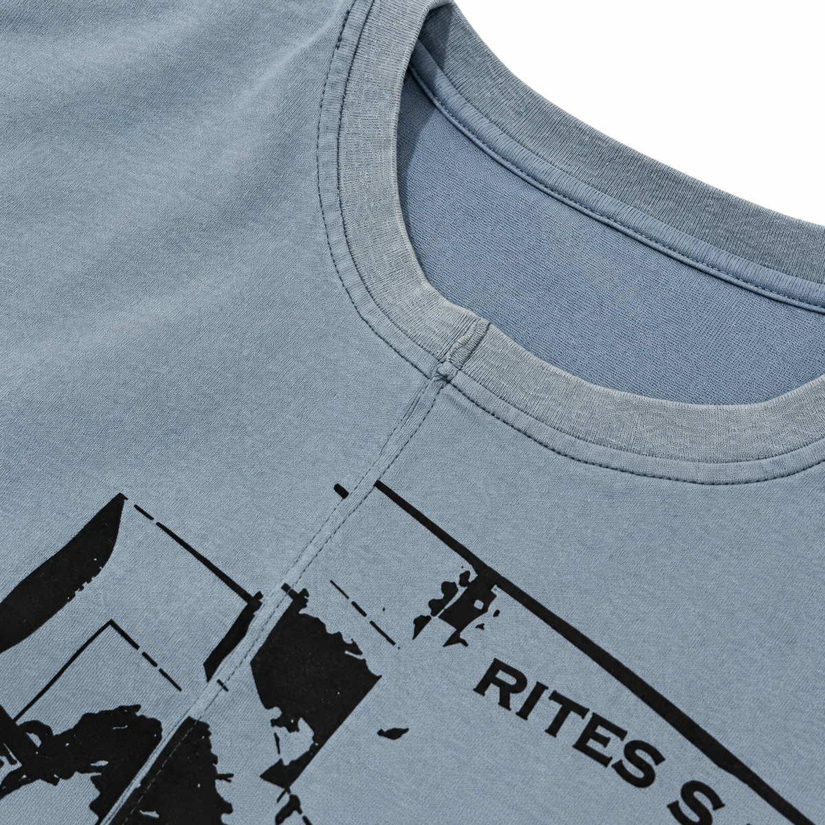 Asymmetric Stitch Deconstructed Band Graphic Tee