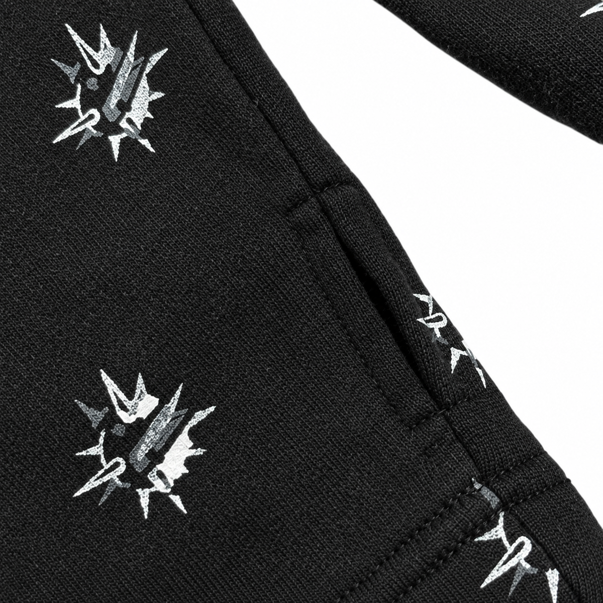 Yin Yang Dragon Embroidered Cropped Zip Hoodie