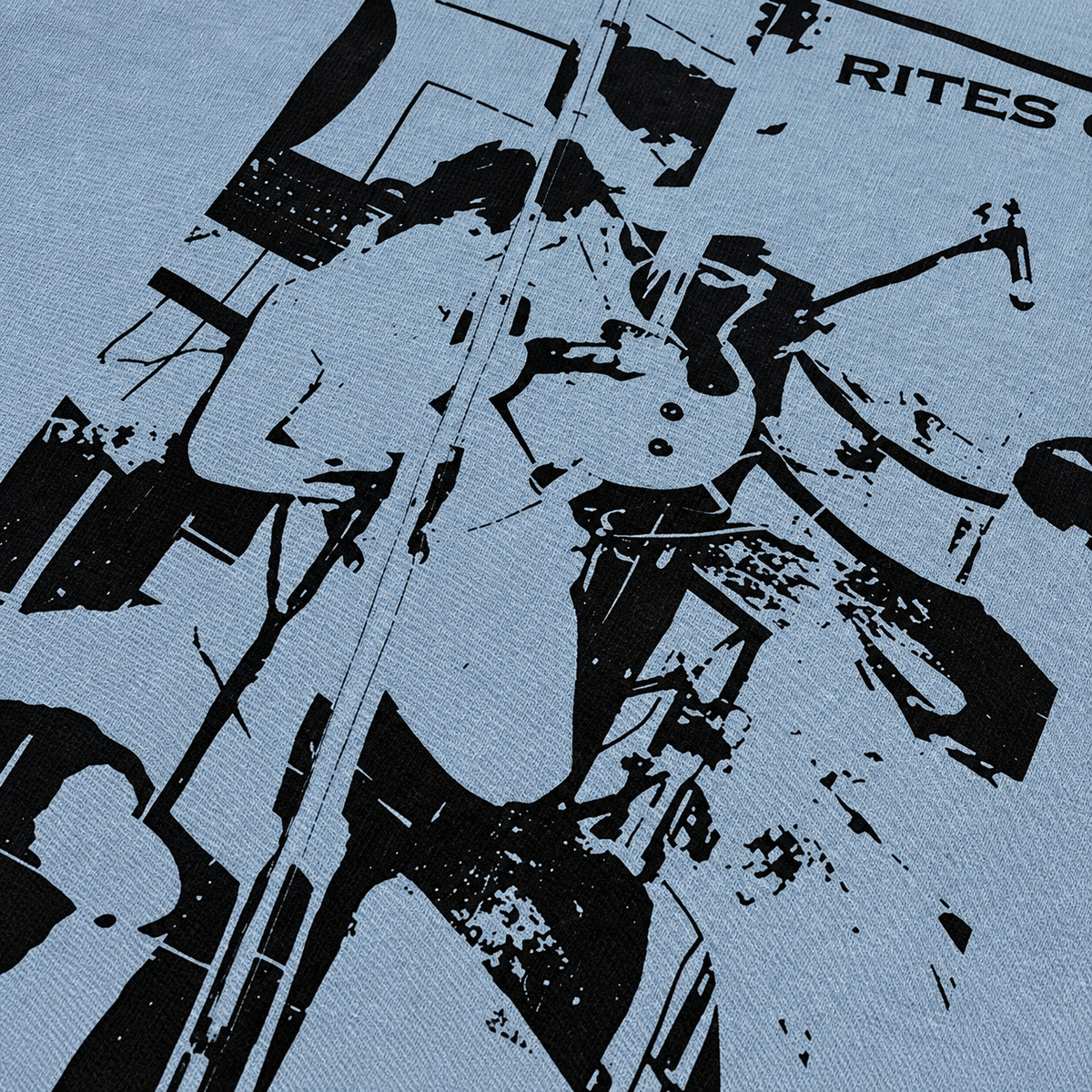 Asymmetric Stitch Deconstructed Band Graphic Tee